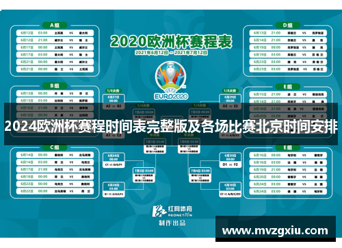 2024欧洲杯赛程时间表完整版及各场比赛北京时间安排